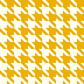 Yellow and ivory houndstooth Christmas pattern 