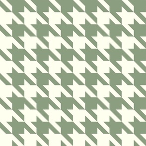 Sage green and ivory houndstooth Christmas pattern 