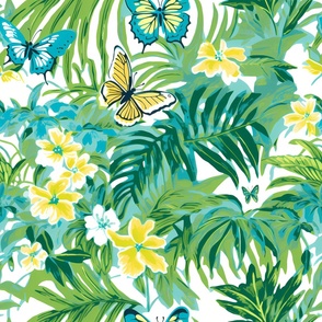 Preppy  pattern with butterflies