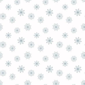 Scandinavian Christmas Snowflakes, Serenity Blue and White, Winter Holiday, medium
