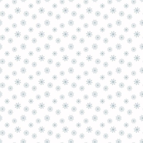 Scandinavian Christmas Snowflakes, Serenity Blue and White, Winter Holiday, small