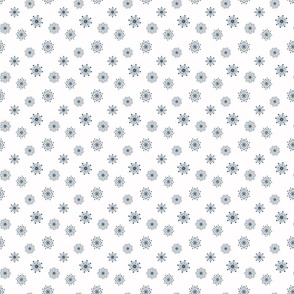 Scandinavian Christmas Snowflakes, Navy Blue and White, Winter Holiday, small