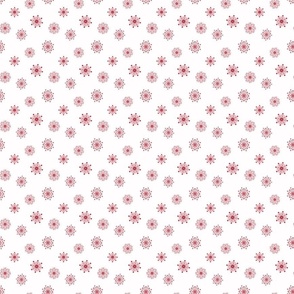 Scandinavian Christmas Snowflakes, Crimson Red and White, Winter Holiday, small