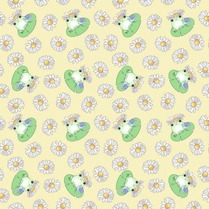 Cute frogs and daisies on ye