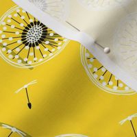 Fanciful flight - make a dandelion wish! - buttercup yellow