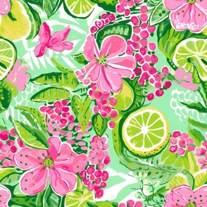 Preppy flowers and limes  