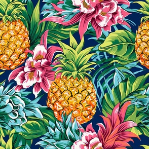 Preppy pineapples and orchids