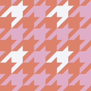 Intangible Houndstooth, coral peach, 18 inch