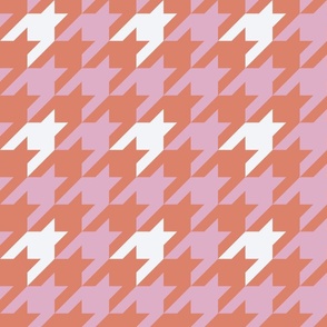 Intangible Houndstooth,coral peach,12 inch