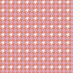 Intangible Houndstooth, coral peach, 4 inch