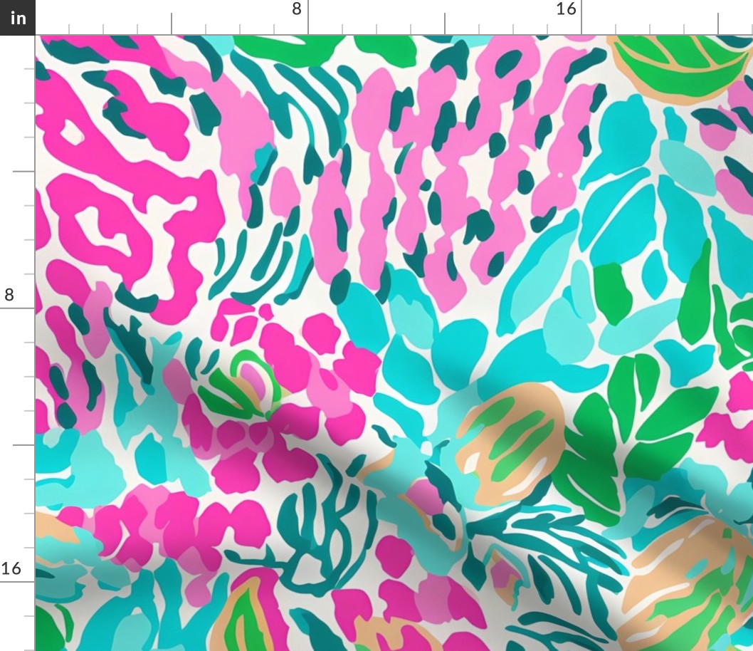 Abstract preppy  pink and blue pattern  