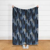 Large jumbo scale // Winter forest // blue ridge black mountain and morel cozy pine trees 