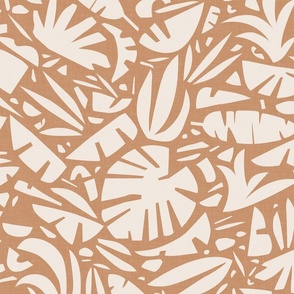 Tiki Jungle - Leaves on Sand / Large