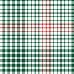 FS Green Red and White Check Plaid