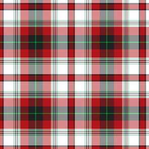 FS Black, Red, White and Green Tartan Plaid Christmas Decor