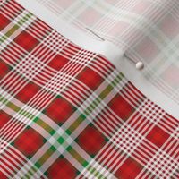 FS Small Christmas Green, Red and White Plaid Check