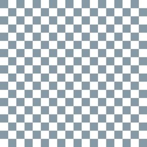 Winter Blue and White One Inch Check French Provincial Winter Checkerboard 