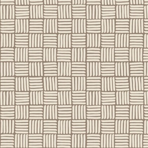 Basketweave on Taupe - Small