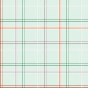 Grid Plaid - Mint, Small Scale