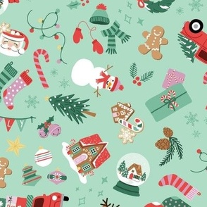 Tis the Season All the Holiday Icons - Jade Green, Large Scale