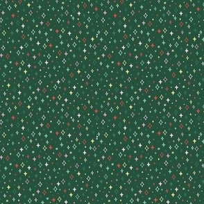 Holiday Sparkle - Dark Green, Tiny Scale