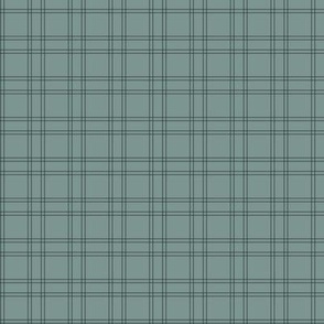Grid Plaid- Slate Blue, Tiny Scale