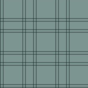 Grid Plaid- Slate Blue, Medium Scale