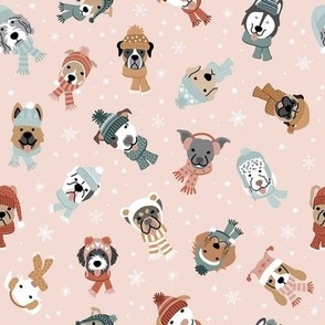 Winter Dogs - Blush, Medium Scale