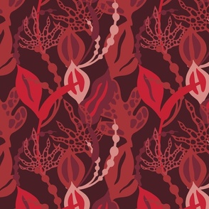 Stella Floral - Cherry & Plum Red Holiday Cheer