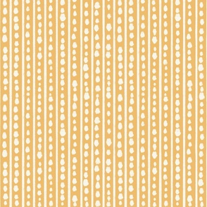 Hand drawn dots and lines in off white cream and yellow - medium