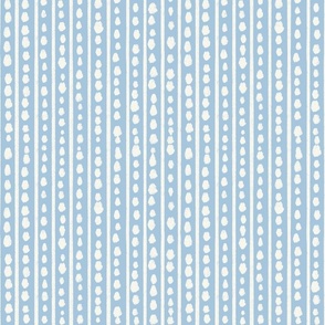 Hand drawn dots and lines in off white cream and light blue - medium