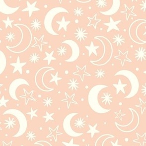 Moons and Stars Celestial Kids Nursery-Pink