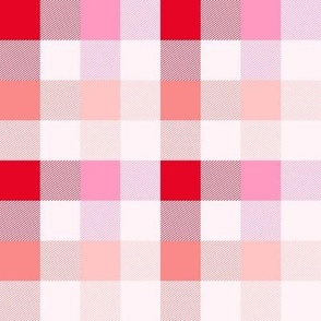 Hot Pink Red White Plaid 