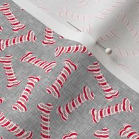 (small scale) Candy Cane Dog Bones - med grey - LAD22