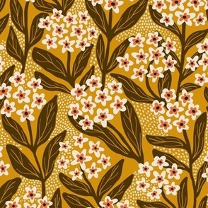 Delicate blooms in mustard yellow - Small scale