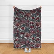 Burgundy floral baroque (jumbo)