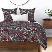 Burgundy floral baroque (jumbo)