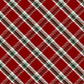 diagonally woven plaid - Christmas time 