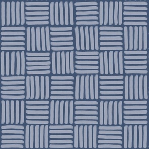 Basketweave on Blue 