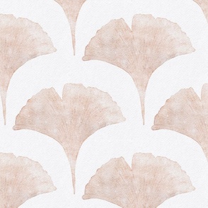 watercolor ginkgo leaf - modern neutrals color palette - watercolor neutral botanical scallop