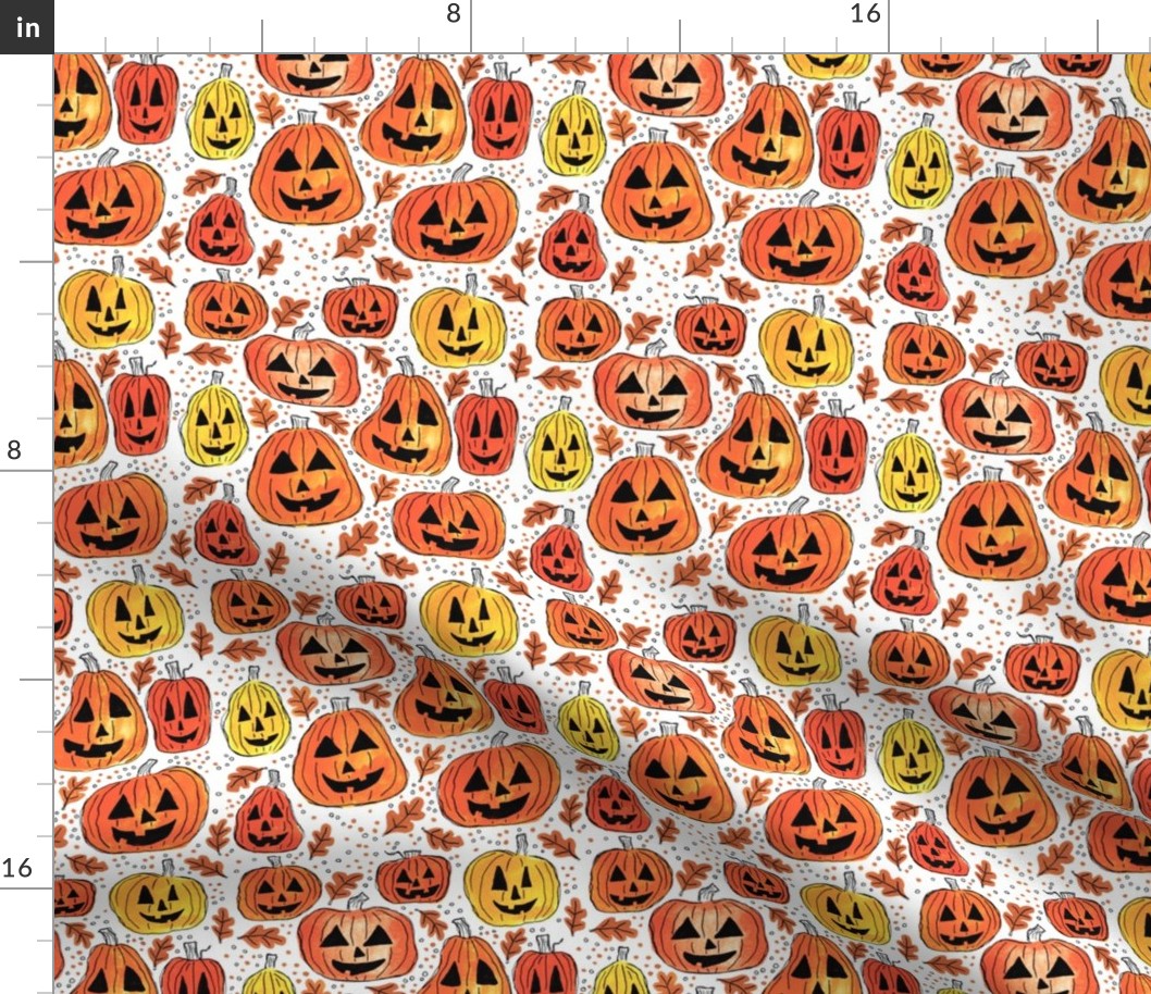 Painted Halloween Jack-O-Lanterns