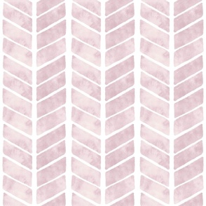 Pink watercolor geometric girl room. Modern chevron wallpaper. 