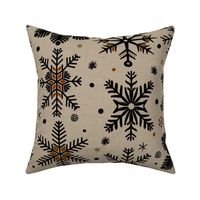 Snowflakes - Brown ( Large )