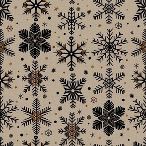 Snowflakes - Brown (Small) 