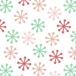 snowflakes on white background