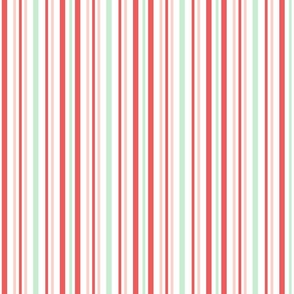 red and mint green Christmas stripes