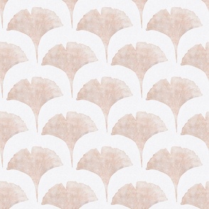 watercolor ginkgo leaf small - modern neutrals color palette - watercolor neutral botanical scallop