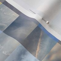 Sky Blue Photo Mosaic Small Gradient Grid - Nature Photography - Mother of Pearl