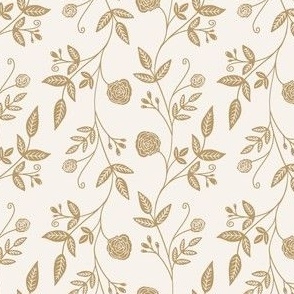Lace Floral (cream/gold)