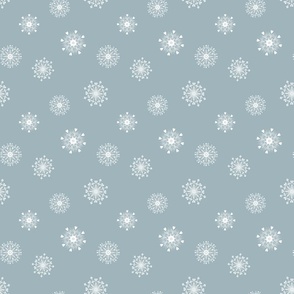 Scandinavian  Snowflakes, Serenity Blue,  Winter Christmas Holiday, Medium